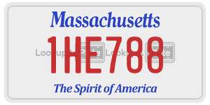 1HE788 license plate in Massachusetts