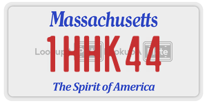 1HHK44 license plate in Massachusetts