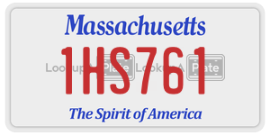 1HS761  license plate in MA