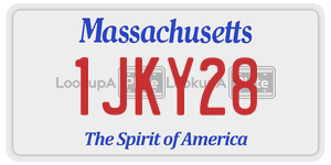1JKY28  license plate in MA