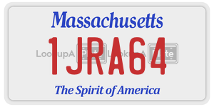 1JRA64 license plate in Massachusetts