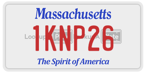 1KNP26 license plate in Massachusetts