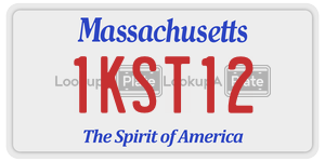 1KST12 license plate in Massachusetts