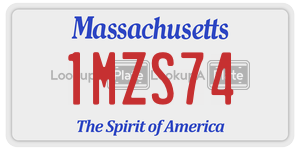 1MZS74  license plate in MA