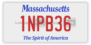 1NPB36 license plate in Massachusetts