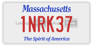 1NRK37  license plate in MA