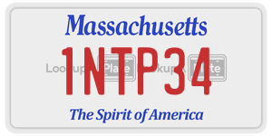 1NTP34  license plate in MA