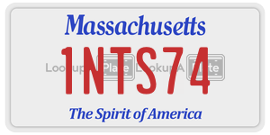 1NTS74 license plate in Massachusetts
