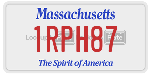 1RPH87  license plate in MA