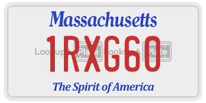 1RXG60  license plate in MA