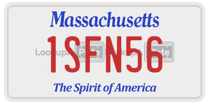1SFN56  license plate in MA