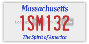 1SM132 license plate in Massachusetts