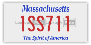 1SS711  license plate in MA