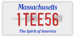 1TEE56  license plate in MA