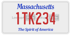 1TK234  license plate in MA
