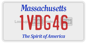 1VDG46 license plate in Massachusetts