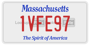 1VFE97 license plate in Massachusetts