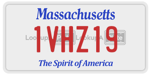 1VHZ19 license plate in Massachusetts