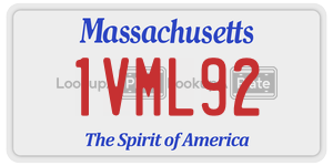 1VML92 license plate in Massachusetts
