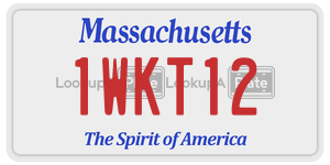 1WKT12 license plate in Massachusetts