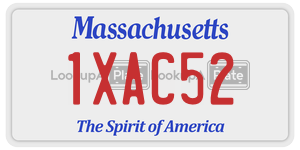 1XAC52 license plate in Massachusetts