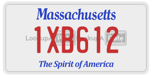 1XB612 license plate in Massachusetts