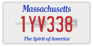 1YV338 license plate in Massachusetts