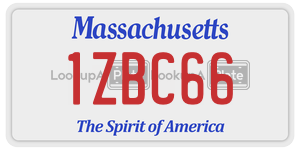 1ZBC66  license plate in MA