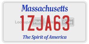 1ZJA63  license plate in MA
