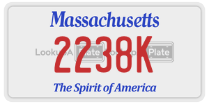 2238K license plate in Massachusetts