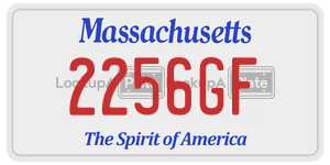2256GF  license plate in MA