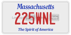 225WNL  license plate in MA