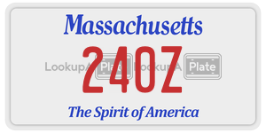 240Z  license plate in MA