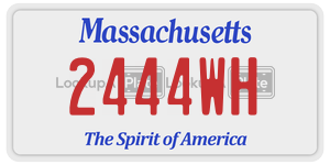 2444WH  license plate in MA