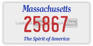 25867 license plate in Massachusetts