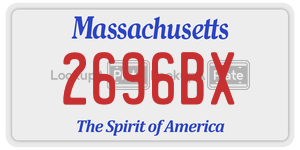 2696BX license plate in Massachusetts
