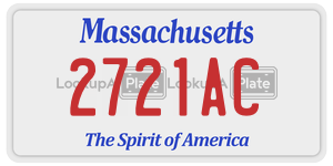 2721AC  license plate in MA