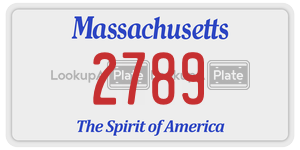 2789 license plate in Massachusetts