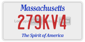 279KV4  license plate in MA