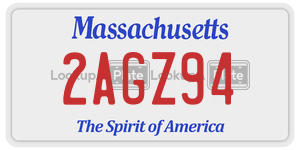2AGZ94  license plate in MA
