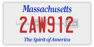 2AW912  license plate in MA