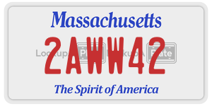 2AWW42 license plate in Massachusetts