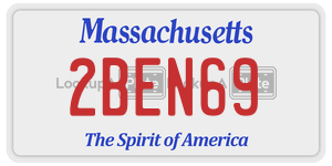 2BEN69  license plate in MA