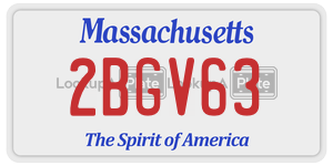 2BGV63  license plate in MA
