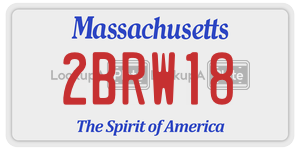 2BRW18 license plate in Massachusetts