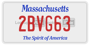 2BVG63  license plate in MA