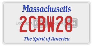 2CBW28 license plate in Massachusetts