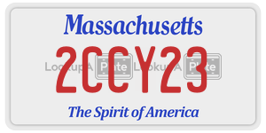2CCY23 license plate in Massachusetts