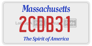 2CDB31 license plate in Massachusetts