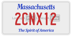 2CNX12 license plate in Massachusetts